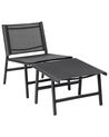 Garden Chair MARCEDDI Metal Black