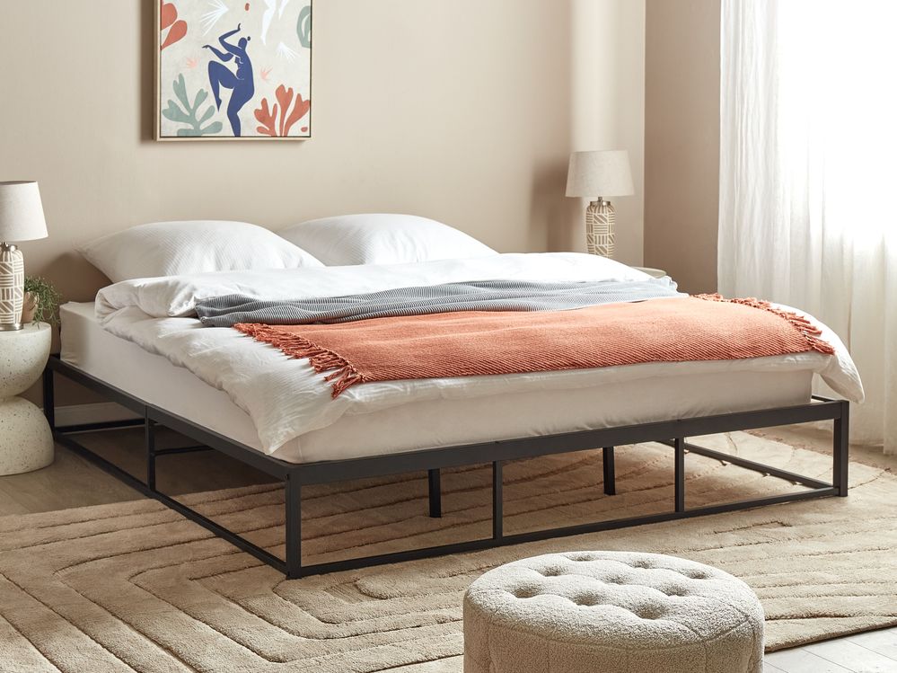 Bed Metal VIRY 180 x 200 cm (EU Super King) Black