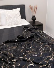 Torkkupeitto GODAVARI 130 x 180 cm Musta_920311
