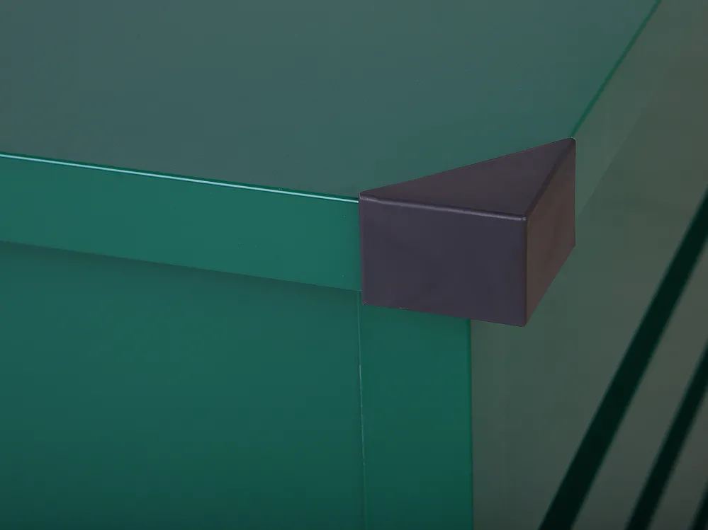 Förvaringslåda CEBROSA 165 cm 70 cm Metall Mörkgrön_717754
