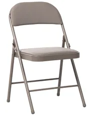 Set of 4 Folding Chairs SHASTA Metal Taupe_1039647