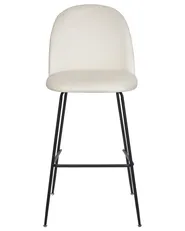 Set med 2 barstolar ARCOLA Sammet Off-White_902376