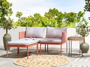 Loungesett til hagen med bord 2-seters TERRACINA Metall Oransje_826663