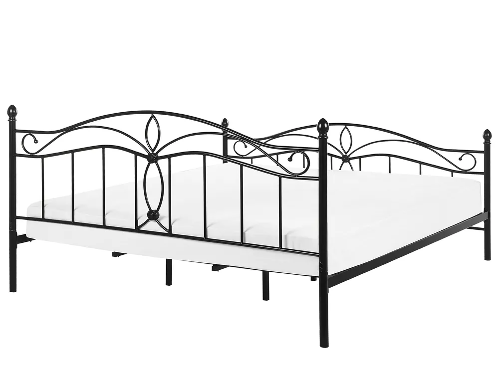 Bed Metal ANTLIA 180 x 200 cm (EU Super King) Black_806634