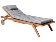 Sun Lounger Pad Cushion CESANA PREMIUM 192 x 56 cm Light Grey_988055