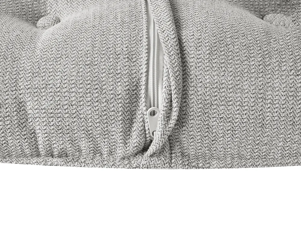 Corner Sofa 3 Seater DOLVA Fabric Light Grey Right Hand_987091