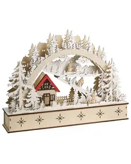 Joulukoriste LED-valo GOKSJO 33 cm Vaaleanruskea_1016893