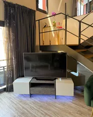 TV Stand LED RUSSEL Grey Concrete Effect_1045957