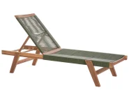 Sun Lounger PROSSEDI Reclining Acacia Wood Green_956620