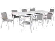 Garden Dining Set 8 Seater VALCANETTO/BUSSETO Metal Grey_922868