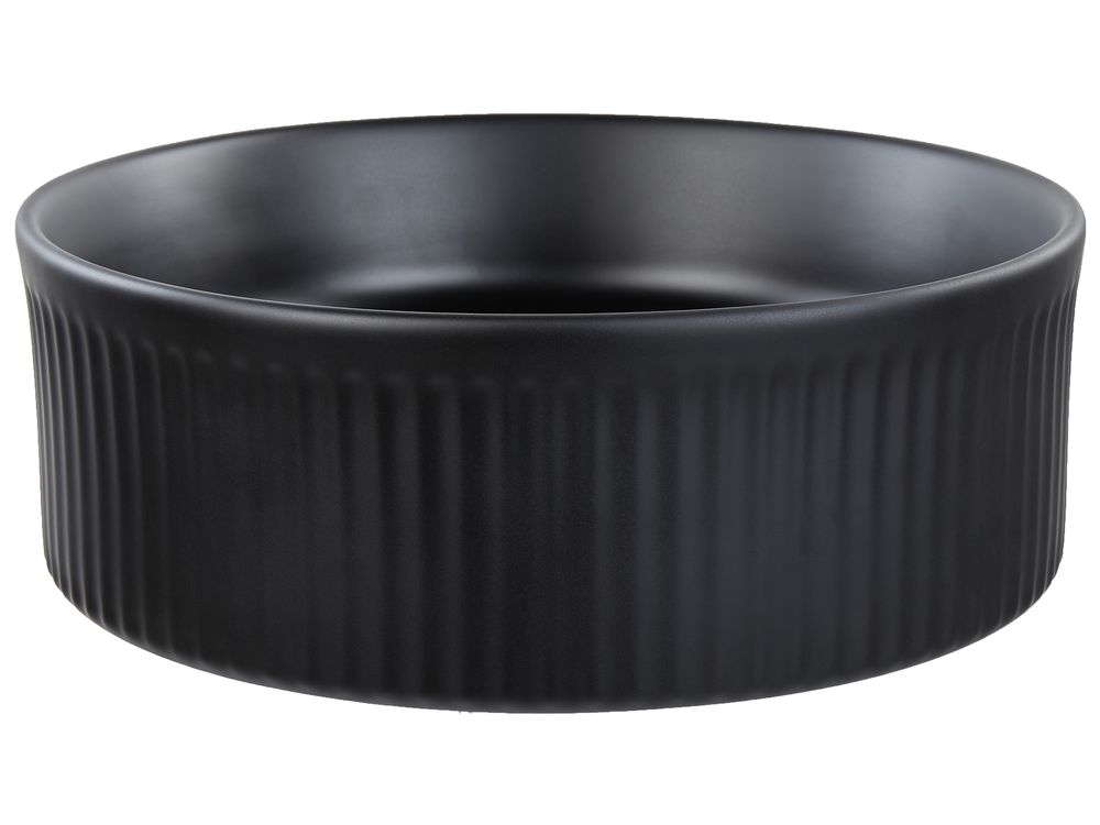 Countertop Basin GELDO ⌀ 370 mm Ceramic Black