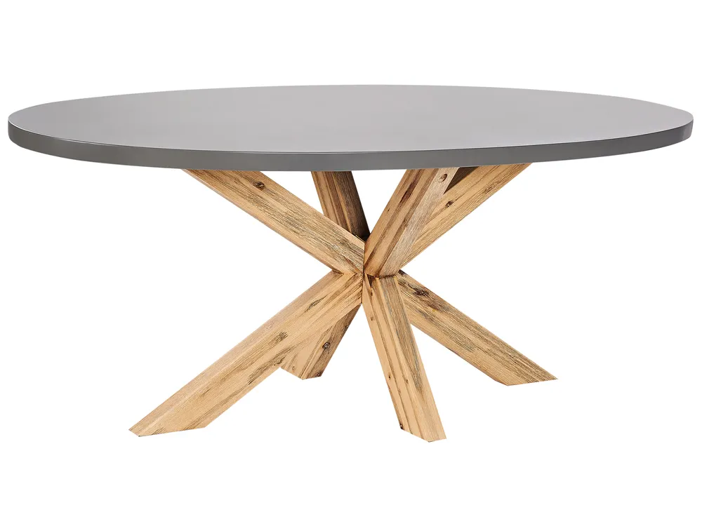 Garden Dining Table ORISTANO 190 cm 100 cm Concrete Grey