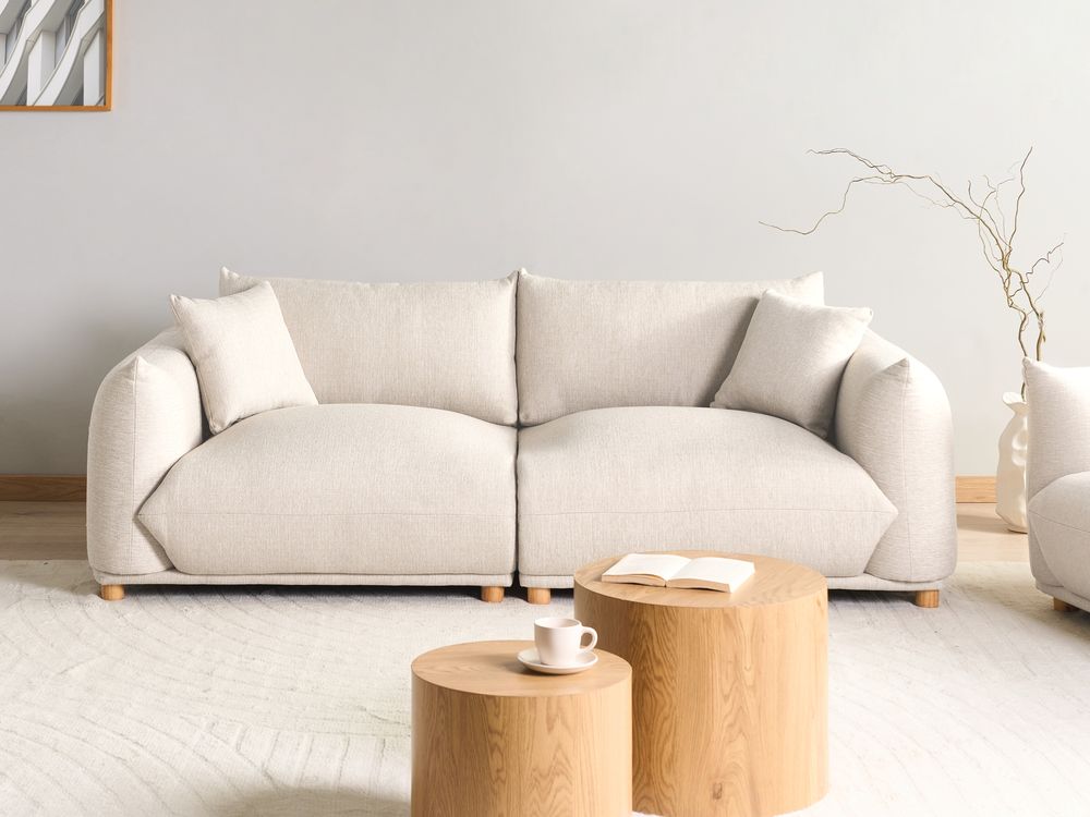 Sofa 3-seter LUVOS Lys beige