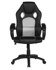 Office Chair FIGHTER Faux Leather Light Grey_677381