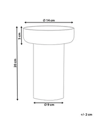 Flower Vase PLATANIA 20 cm Glass Orange_838186