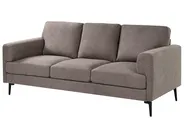 Living Room Set 6 Seater LOUSTO Fabric Brown_1044041
