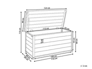 Storage Box CAMPALTO 123 cm 60 cm Metal Dark Grey_937950
