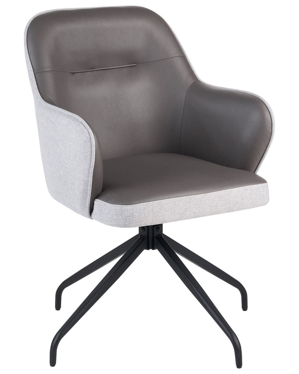 Dining Chair Swivel STOWE Fabric Grey