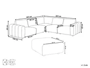 Moduulikulmasohva 5-istuttava KIVVIK rahilla Buklee Beige Oikea_1045785