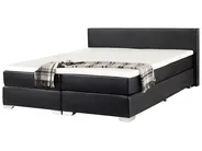 Divan Bed Faux Leather PRESIDENT 180 x 200 cm (EU Super King) Black_707906