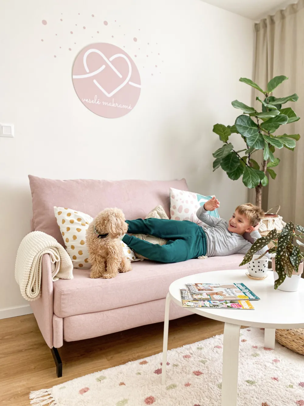 Sofa Bed 2 Seater BELFAST Fabric Pink_838325