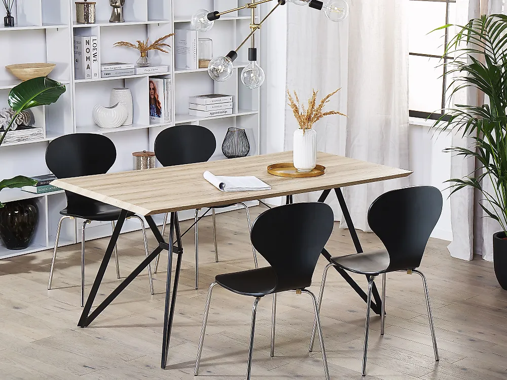 Dining Table BUSCOT Light Brown 160 cm 90 cm_1179624