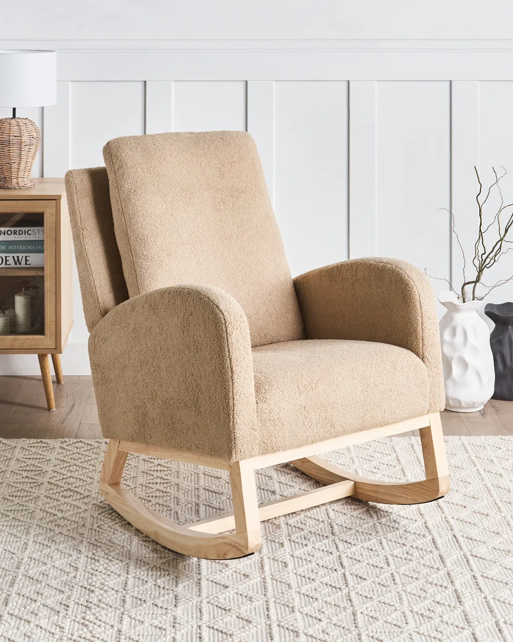 Rocking Chair ALSTA Boucle Beige