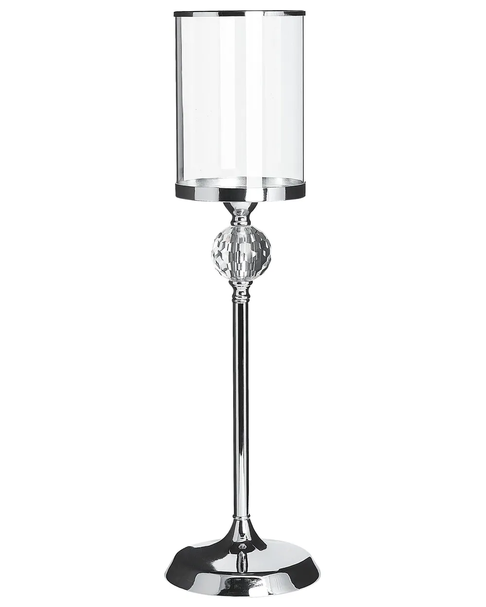 Candle Holder COTUI 58 cm Glass Silver