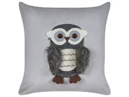 Set med 2 prydnadskuddar OPHRYS Sammet 45 x 45 cm Grå_879404