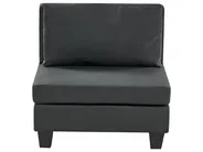 Modular Corner Sofa 5 Seater UNSTAD with Ottoman Faux Leather Black Left Hand_936838