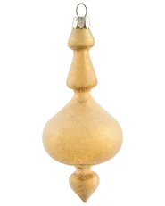 Set of 25 Baubles ICICLE Glass Transparent/ Gold_1028443