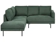 Corner Sofa 4 Seater BREDA Fabric Green Right Hand_885970