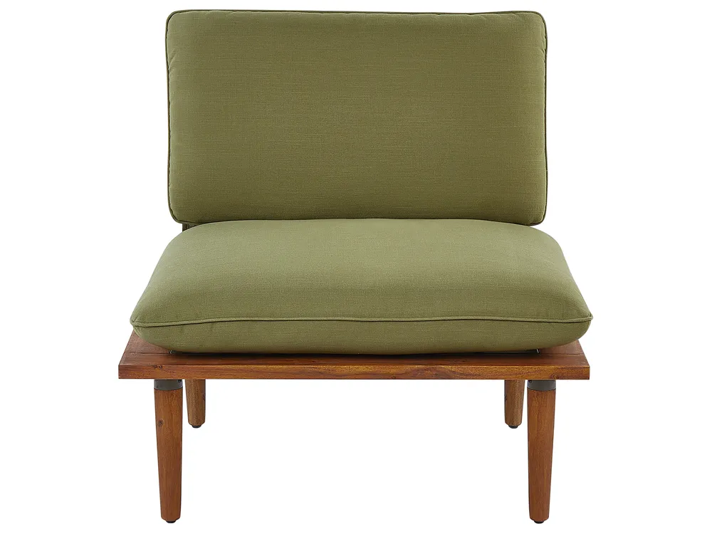 Garden Lounge Set with Table 4 Seater FRASCATI Modular Certified Acacia Wood Olive Green_920440