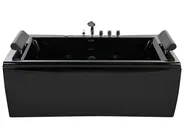 Kulmaporeamme LED-valolla MONTEGO 172 x 83 cm Musta_919436