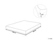 Fitted Sheet HOFUF 200 x 200 cm Cotton Turquoise_815954