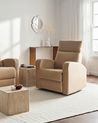 Electric Recliner Chair VERDAL Velvet Light Brown