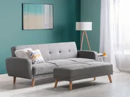 Bäddsoffa 3-sits FLORLI Ljusgrå_704156