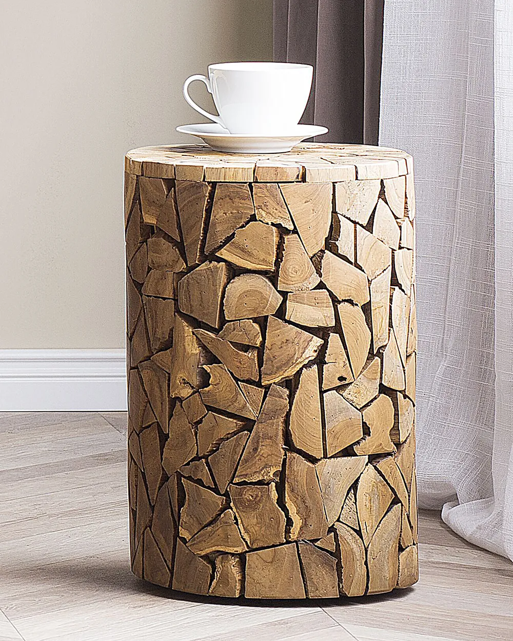 Side Table DAWSON Teak Wood Brown_885192
