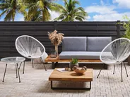Bistro Set ACAPULCO II PE Rattan White_811580
