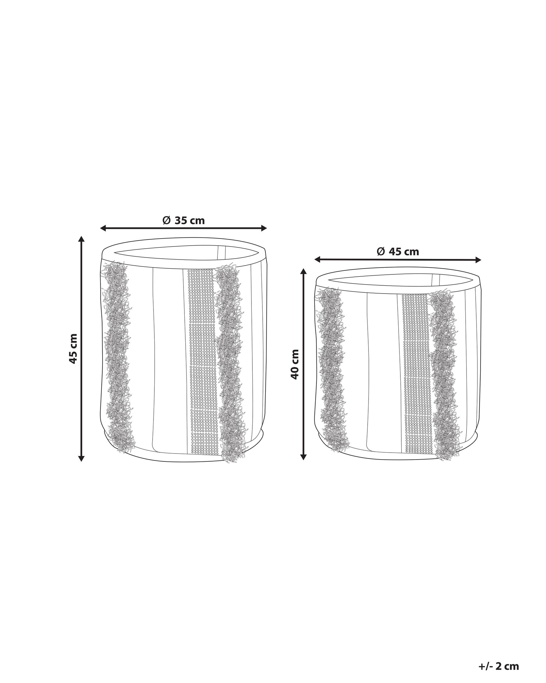 Set of 2 Baskets KOTKAI Cotton Grey_846370