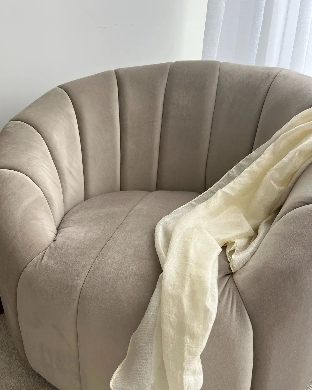 Armchair MALUNG Velvet Beige_980388