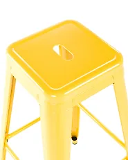 Set med 2 barstolar CABRILLO Metall Gul_1165839