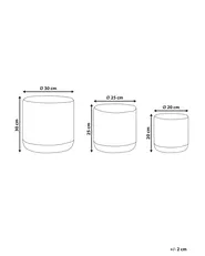 Set of 3 Baskets BASIMA Cotton White_846443
