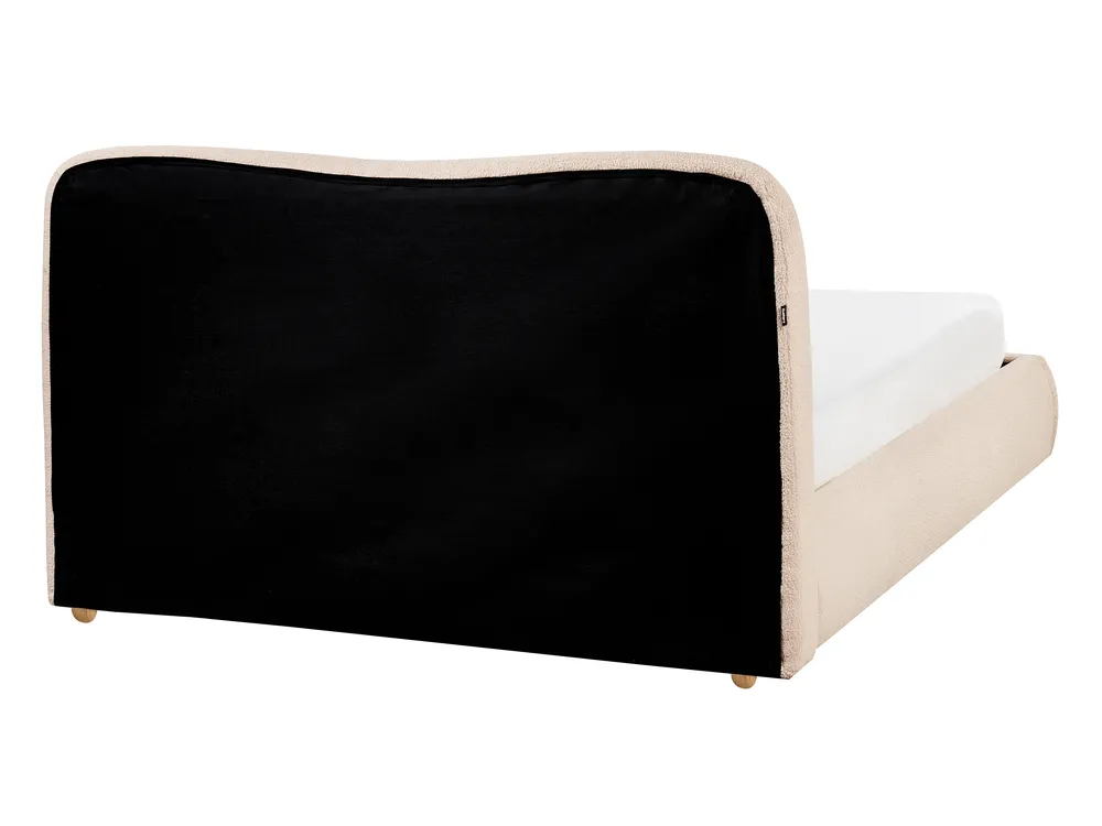 Ottoman Bed BLAGNAC Boucle Beige 140 x 200 cm (EU Double)_1009280