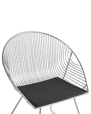 Set of 2 Dining Chairs AURORA Metal Silver_702515