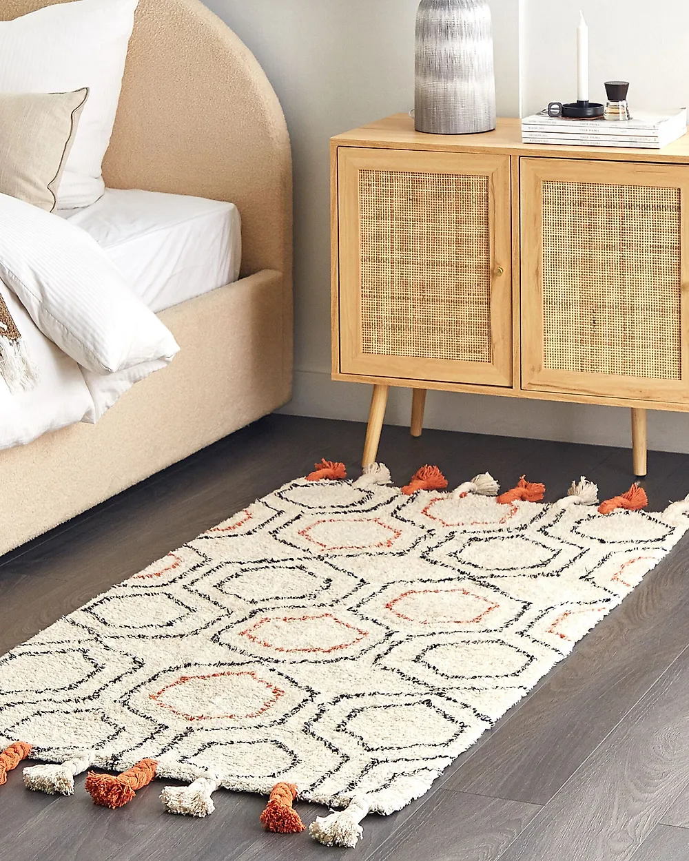 Matto HAJIPUR Beige 80 x 150 cm Puuvilla_1183653