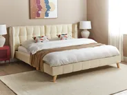 Sänky sametti SENLIS 180 x 200 cm Beige_919001