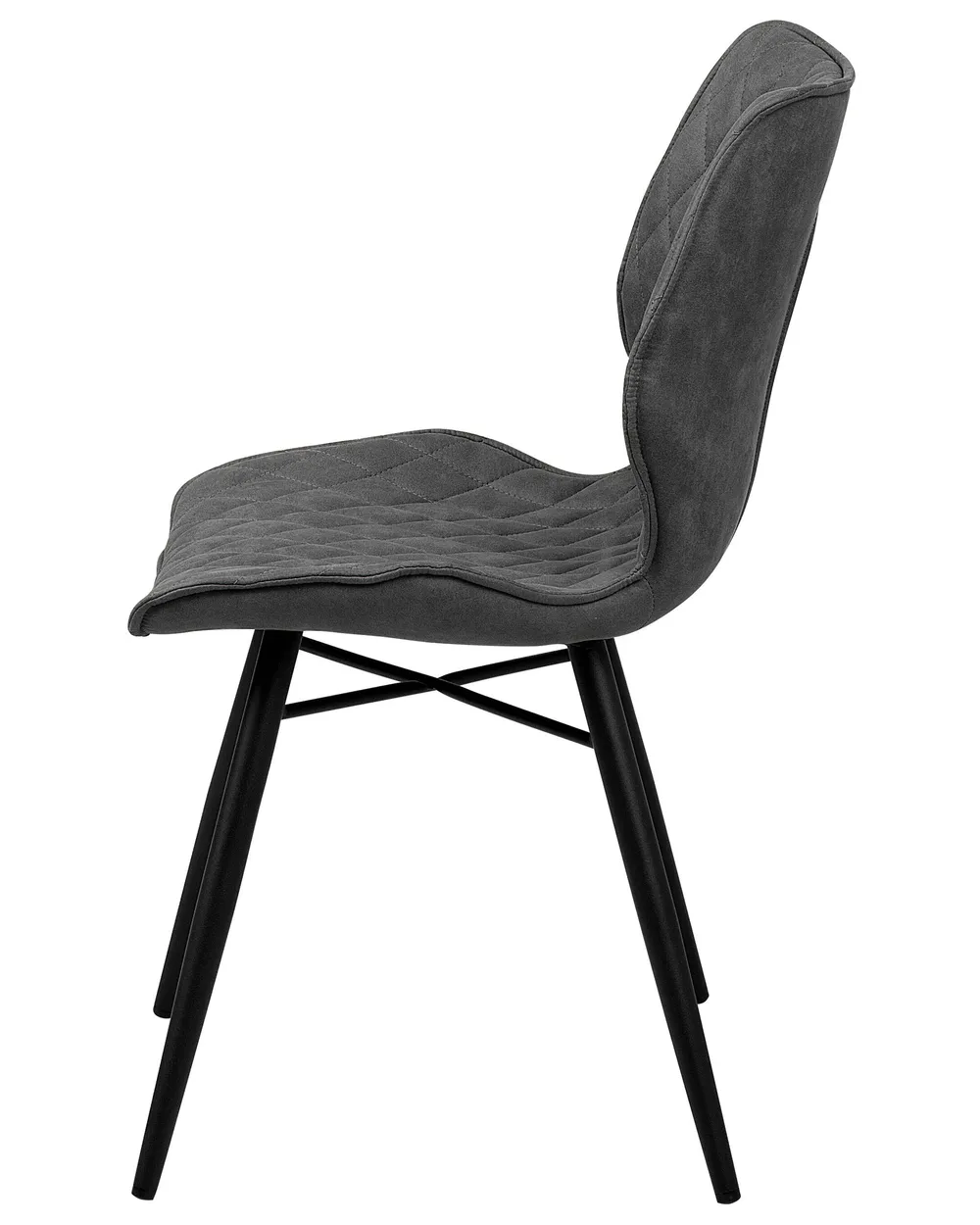 Set of 2 Dining Chairs LISLE Fabric Grey_724314