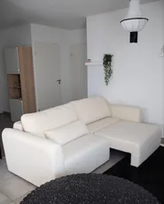 Sofa Bed 3 Seater VAXHOLM with Storage Boucle Off-White_1051593