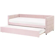 Trundle Bed Velvet CHAVONNE 90 x 200 cm (EU Single) Pink_1022020